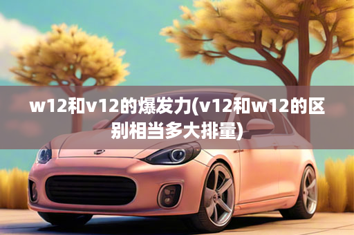 w12和v12的爆发力(v12和w12的区别相当多大排量)